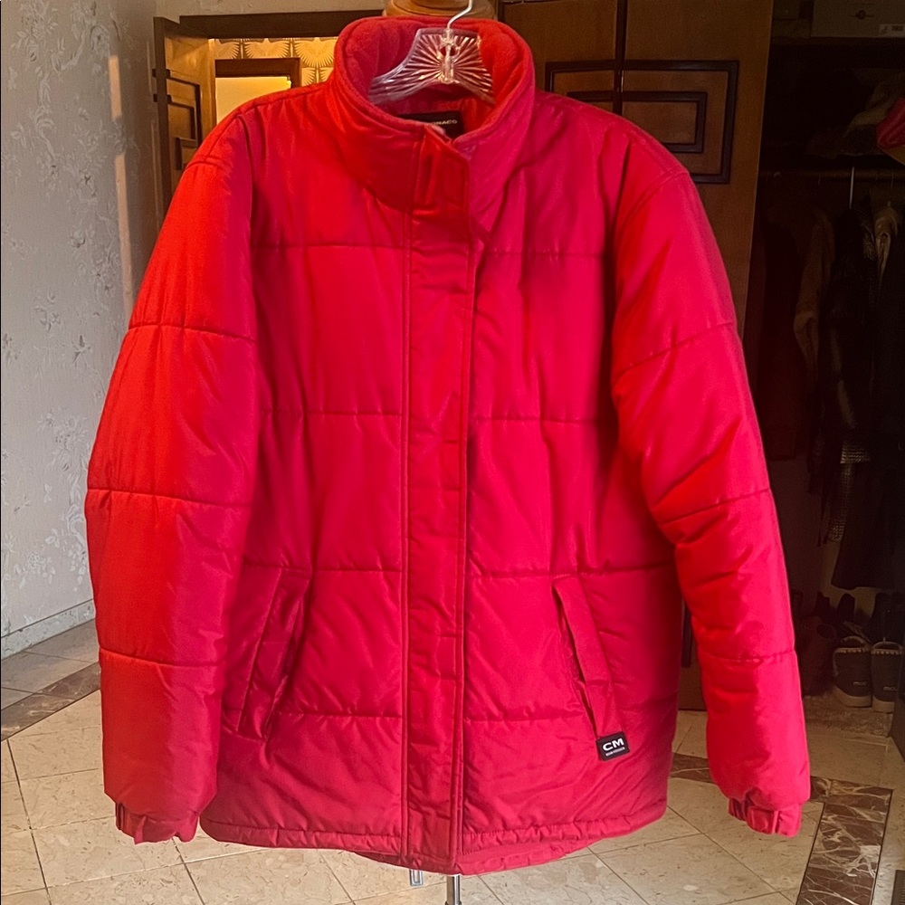 Club Monaco Vibrant Red Puffer Jacket